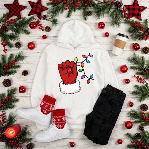 Moletom de Natal com Luvas do Papai Noel Fofo