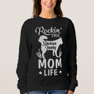 Moletom De Siberian Husky Dog Mama Engraçado Tee Legal Mãe
