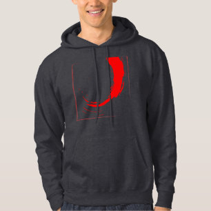 Moletom de Streetwear com Redemoinho Grunge Vermel