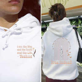 Moletom De verdade livre em Jesus boho arco-íris floral cr