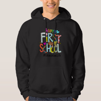 Moletom De Volta À Escola Feliz Primeiro Dia De Aula Fofo 