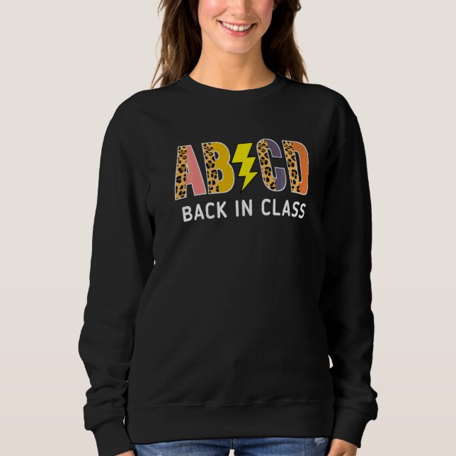 Moletom De Volta à Escola Professor Alunos Leopardo Abcd V (Frente)