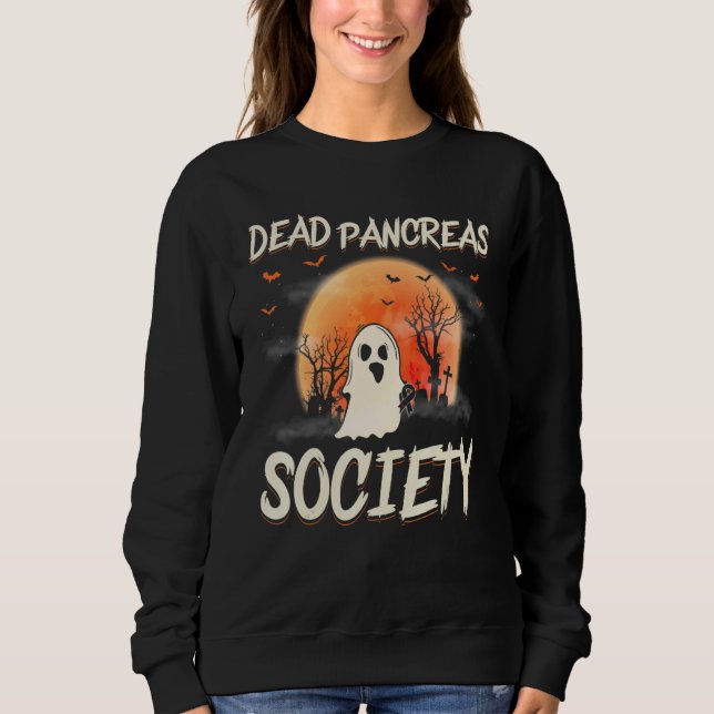 Moletom Dead Pancreas Society Ghost Diabetes Awareness Hal (Frente)