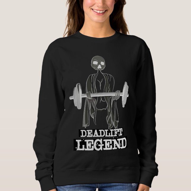 Moletom Deadlift Legend Gym Powerlifter Workout Weightlift (Frente)