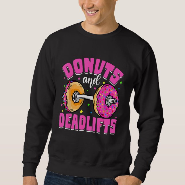 Moletom Deadlifts Weightlifting Workout  Donut Day Fitness (Frente)