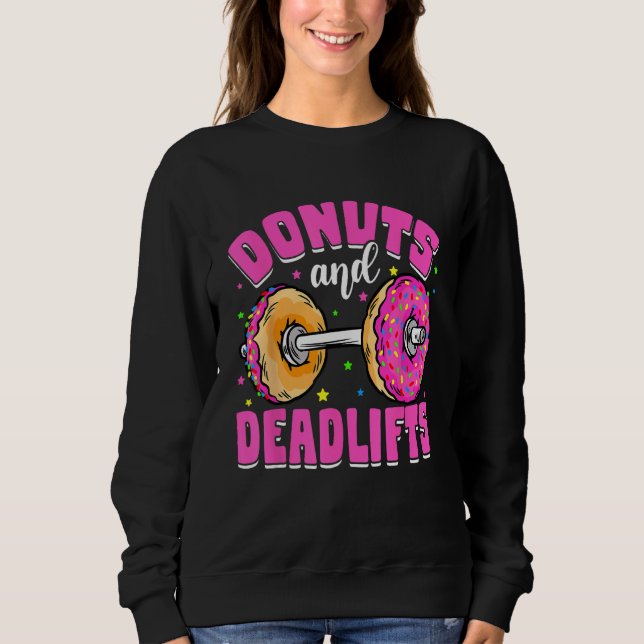 Moletom Deadlifts Weightlifting Workout  Donut Day Fitness (Frente)
