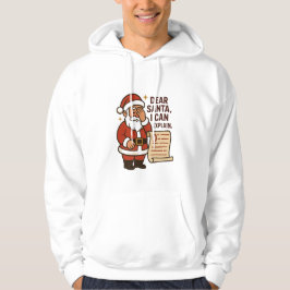 Moletom Dear Santa, I Can Explain Hoodie