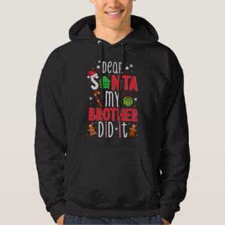 Moletom Dear Santa My Brother Did It Christmas Pajama Girl