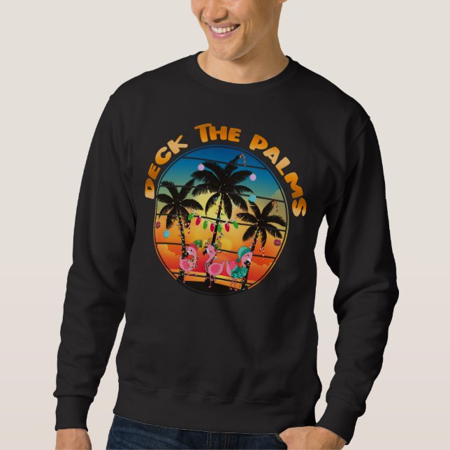 Moletom Deck The Palms Beach Tropical Christmas Group (Frente)