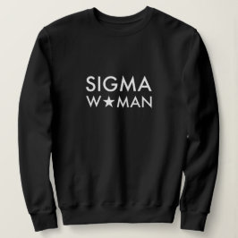 Moletom Declaração de Mentalidade Sigma Mulher Preta