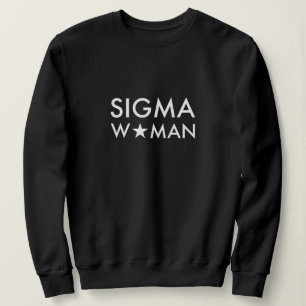 Moletom Declaração de Mentalidade Sigma Mulher Preta