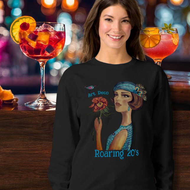 Moletom Deco de Arte de Revivalização dos Vinte Anos (Roaring Twenties Revival Art Deco Sweatshirt)