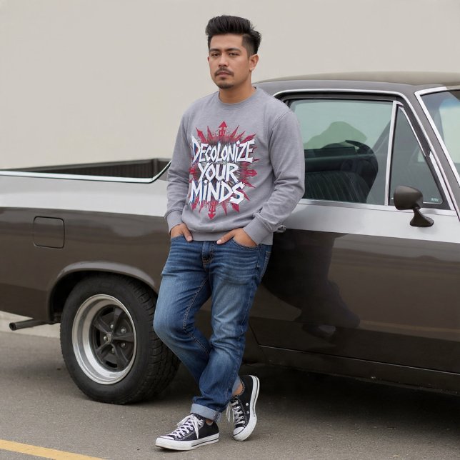 Moletom Decolonize Your Minds (Points) (Criador carregado)