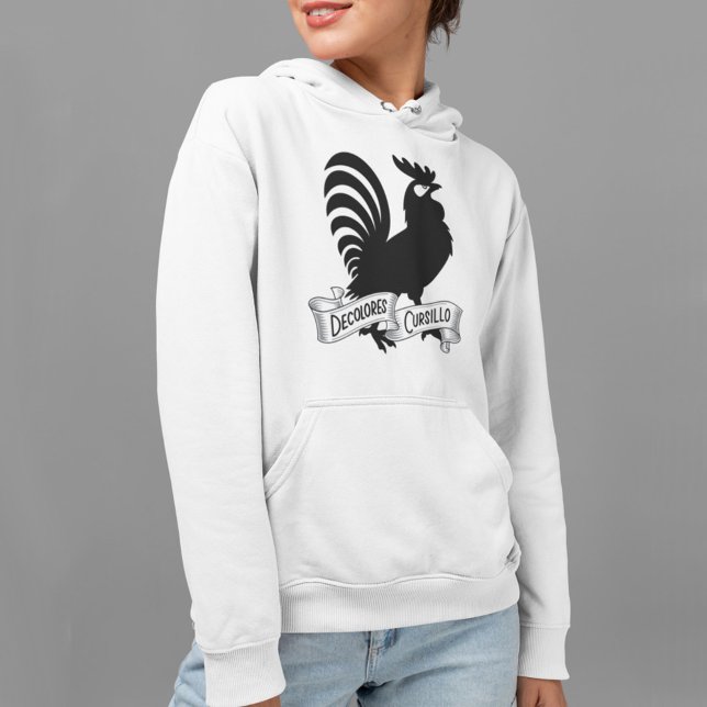 Moletom DeColores Cursillo Rooster Silhouette with Banner (Criador carregado)