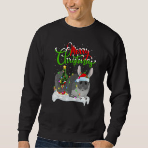 Moletom Decorações de Natal Chinchila Papai Noel Chinchila