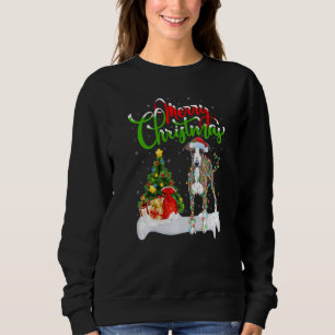 Moletom Decorações de Natal Papai Noel Galgo Italiano Chri