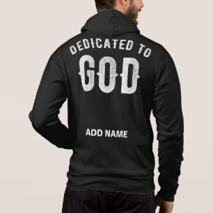 MOLETOM DEDICADO A DEUS TEXTO BRANCO LEGAL PERSONALIZÁVEL