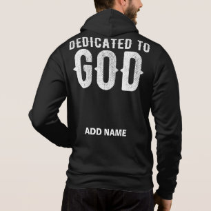 MOLETOM DEDICADO A DEUS TEXTO PERSONALIZÁVEL BRANCO LEGAL