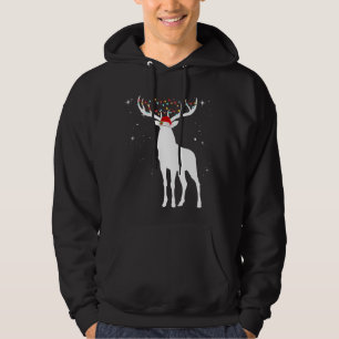 Moletom Deer Com Papai Noel Luz De Natal Pajama Huntin