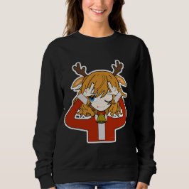 Moletom deer girl with santa clothes