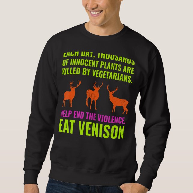 Moletom Deer Hunter Camping Shoting Vegetarian an (Frente)