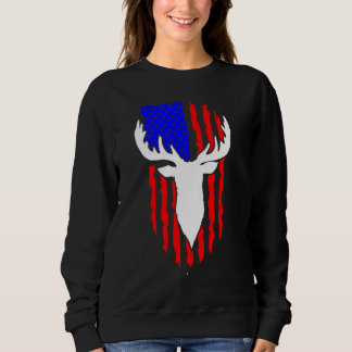 Moletom Deer Hunting American Flag 4th of July Patriotic U
