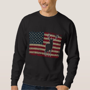 Moletom Deer Hunting American Flag USA Proud Hunter Gift I