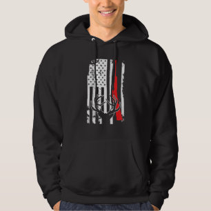 Moletom Deer Hunting Gun American Flag Hunter Patrioti