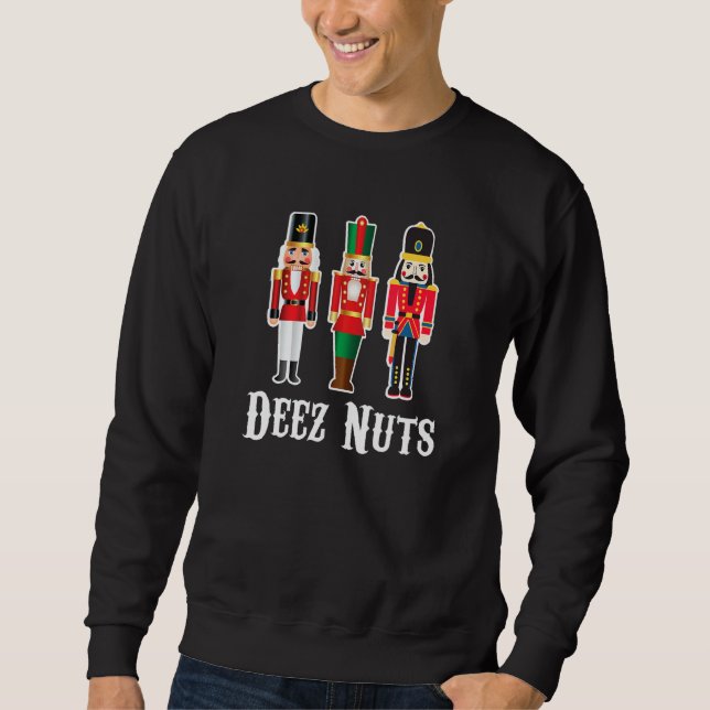 Moletom Deez Loucos Engraçado Noz de Natal (Frente)