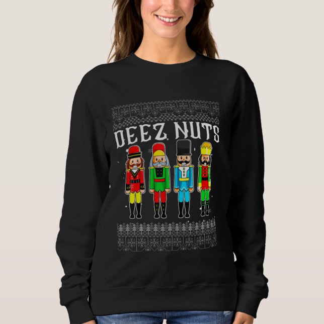 Moletom Deez Loucos Nutcracker Feio Docinho De Natal Engra (Frente)