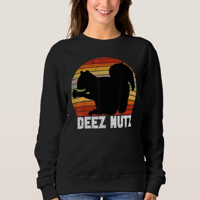 Moletom Deez Nuts Quebra-Nozes Natal Pijama Engraçado Feio (Frente)