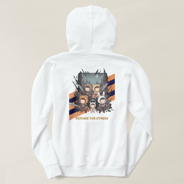 Moletom Defesa para Outros - Pequenos Guardiões (Verso do Design)