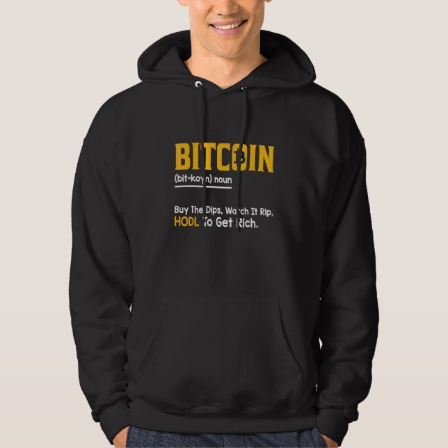 Moletom Definição Bitcoin Criptomoeda Investir Cotação (Frente)