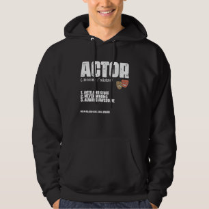 Moletom Definição de Ator de Teatro Atuação na Broadway Mu