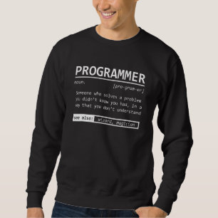 Moletom Definição de Programador Codificador Engenharia de