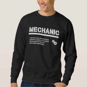 Moletom Definição de Trabalho Mecânico Hobby Mão Arte Ofic