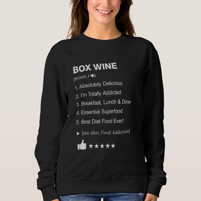 Moletom Definição do Vinho da Caixa Significado (Frente)