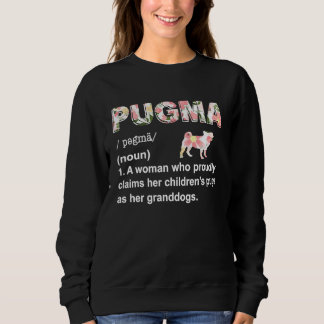 Moletom Definição PUGMA Fofa & Avó Pug & Mãe Ideia