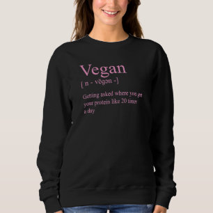 Moletom Definição Vegana Sendo Perguntado Onde Você Obtém
