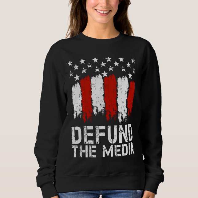 Moletom Defund The Media  Medical Freedom No Mandates (Frente)
