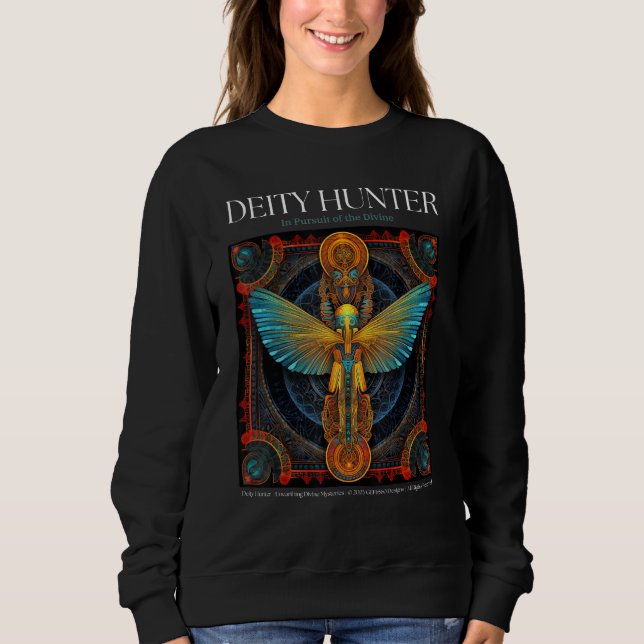 Moletom Deity Hunter  Psychedelic Egyptian Fractal Ankh 1 (Frente)