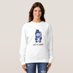 Moletom Deixais lhe para nevar camisola do boneco de neve