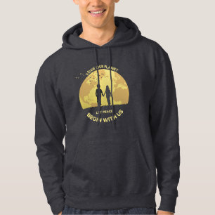 Moletom Deixe a paz começar conosco   Hoodie de uso mascul