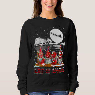 Moletom Deixe-o nevar Gnomo Xadrez Natal Família M