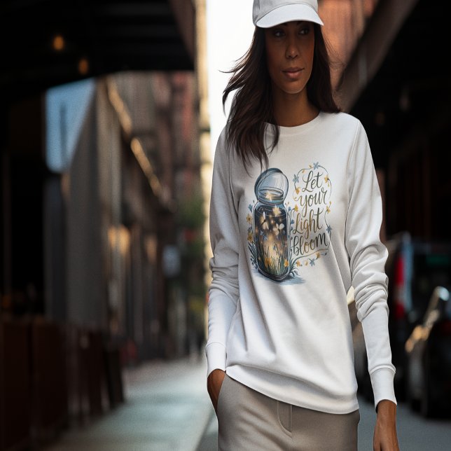 Moletom Deixe seu Sangue Leve (Let Your Light Bloom Sweatshirt)