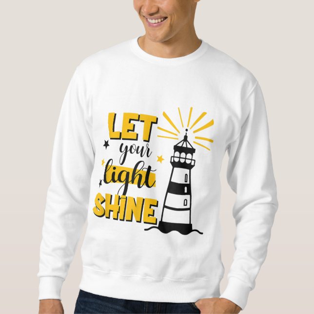 Moletom Deixe Sua Luz Brilhar A Fé Cristã Jesus Deus Soar (Frente)
