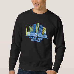 Moletom Delhi India Skyline Indian City Indians Colorir C