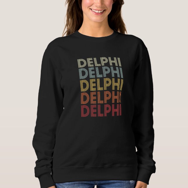 Moletom Delphi Indiana Delphi IN Retrô Texto Antigo (Frente)