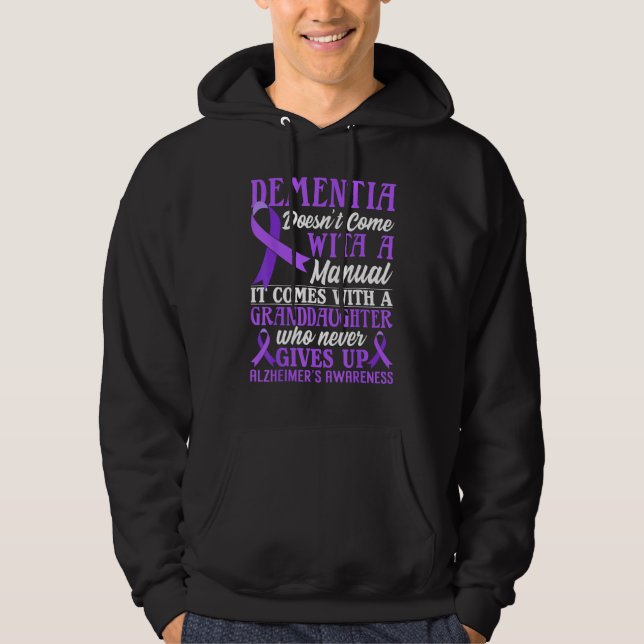 Moletom Dementia Alzheimers Awareness Purple Ribbon Grandd (Frente)