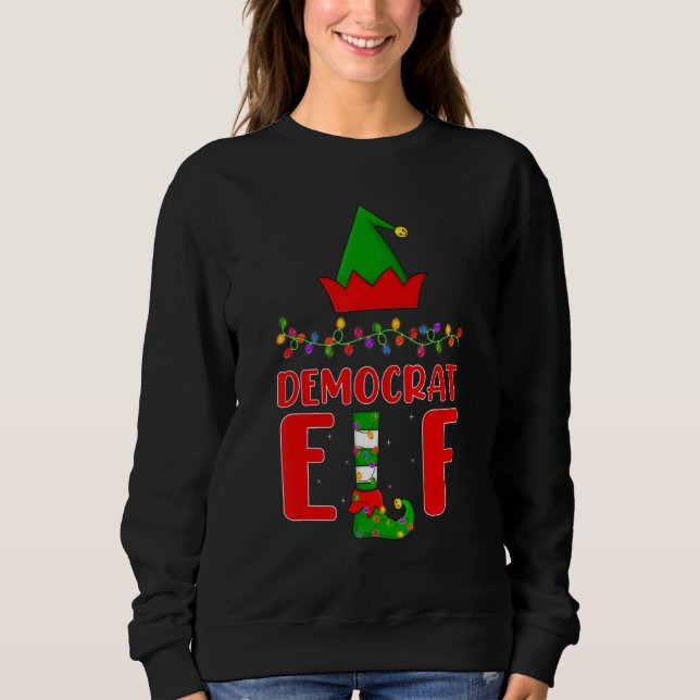 Moletom Democrata Elf Matching Family Lighting Natal (Frente)